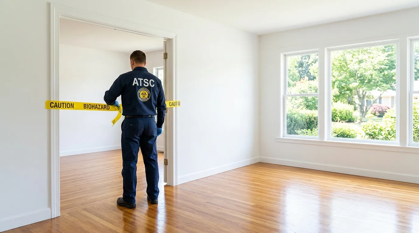 Certified biohazard cleanup crew performing Trauma Scene Cleanup in Laguna